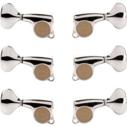 Gotoh Mellemstore 510 3+3 Stemmeskruer med Metalknap Krom